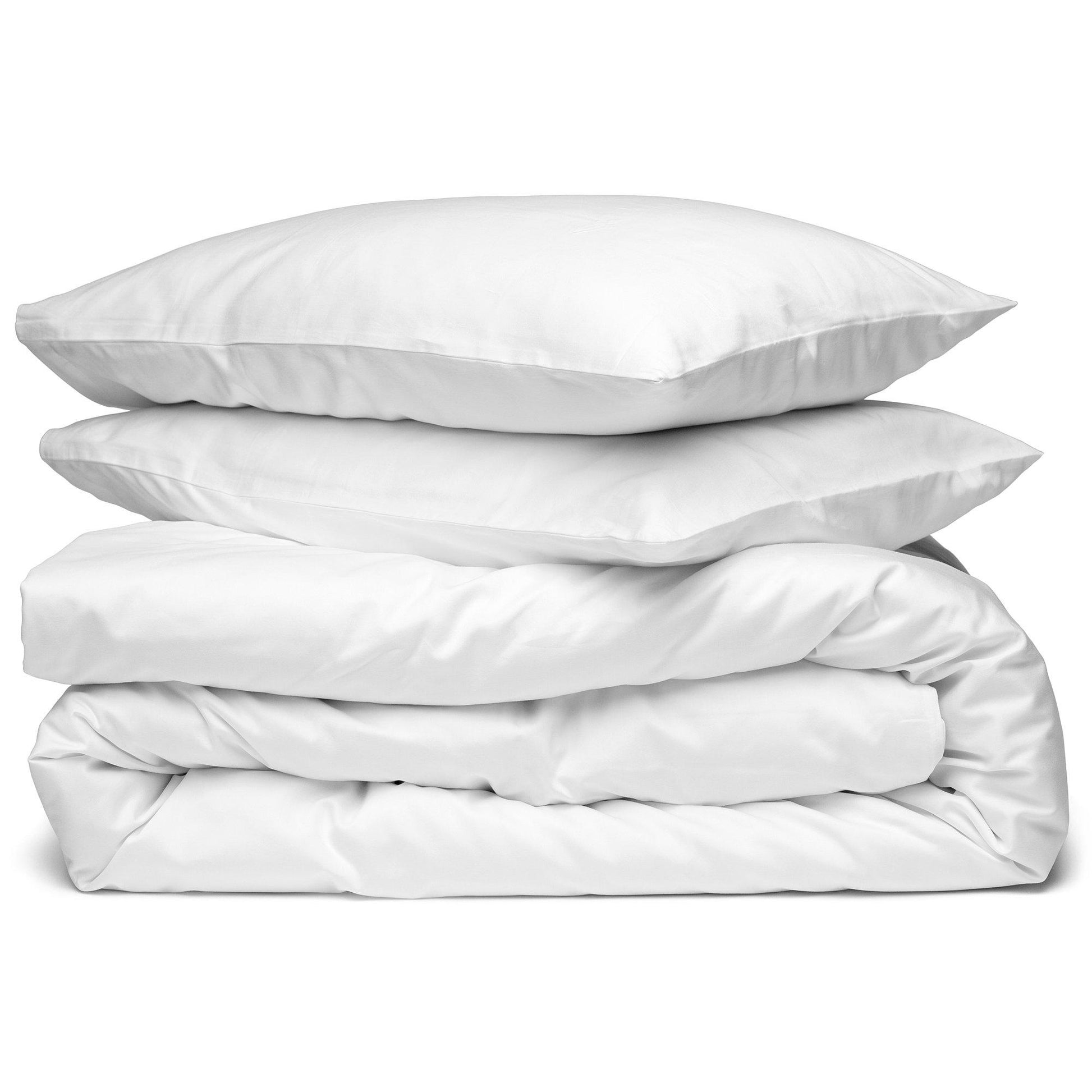 White Organic Duvet Set - Square Flower