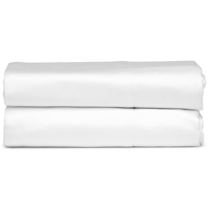 White Organic Flat Sheet - Square Flower